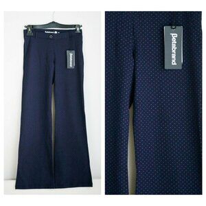 BetaBrand Navy Blue Fine Polka Dot  Pants